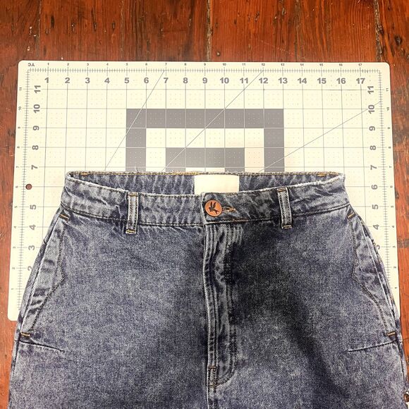 NWT One Teaspoon ROSEWOOD VANGUARD MID RISE RELAXED DENIM MINI SKIRT - 25 - Picture 7 of 9